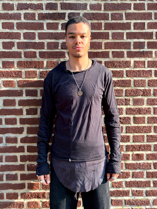ZBT JAMAICA ||OVERLOCKED PRIMORDIAL LONG SLEEVE || BLACK LIGHTWIGHT