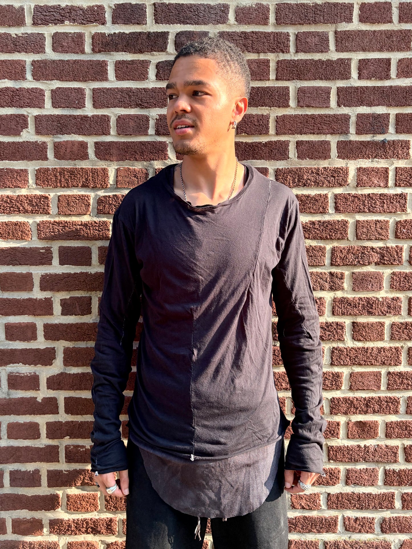 ZBT JAMAICA ||OVERLOCKED PRIMORDIAL LONG SLEEVE || BLACK LIGHTWIGHT
