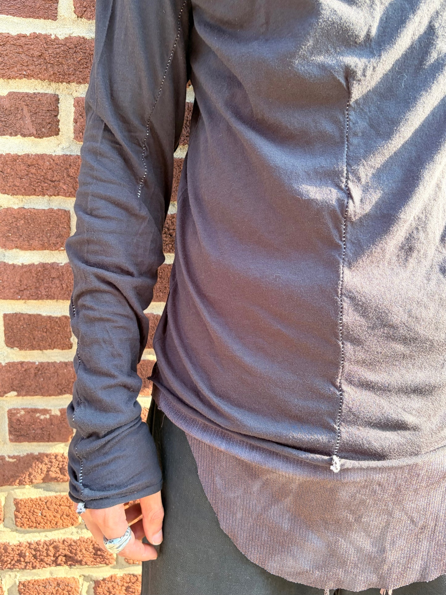 ZBT JAMAICA ||OVERLOCKED PRIMORDIAL LONG SLEEVE || BLACK LIGHTWIGHT