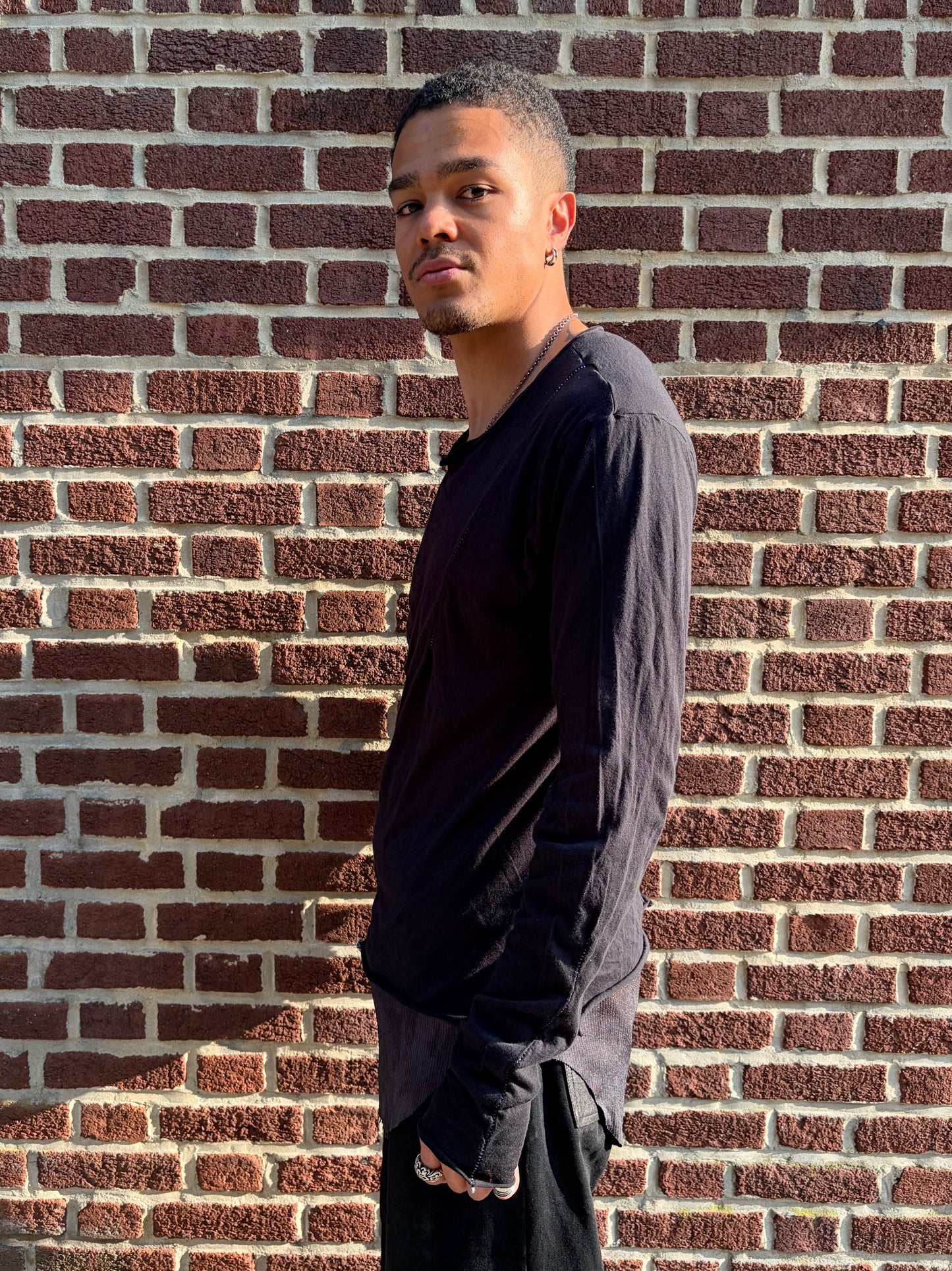 ZBT JAMAICA ||OVERLOCKED PRIMORDIAL LONG SLEEVE || BLACK LIGHTWIGHT