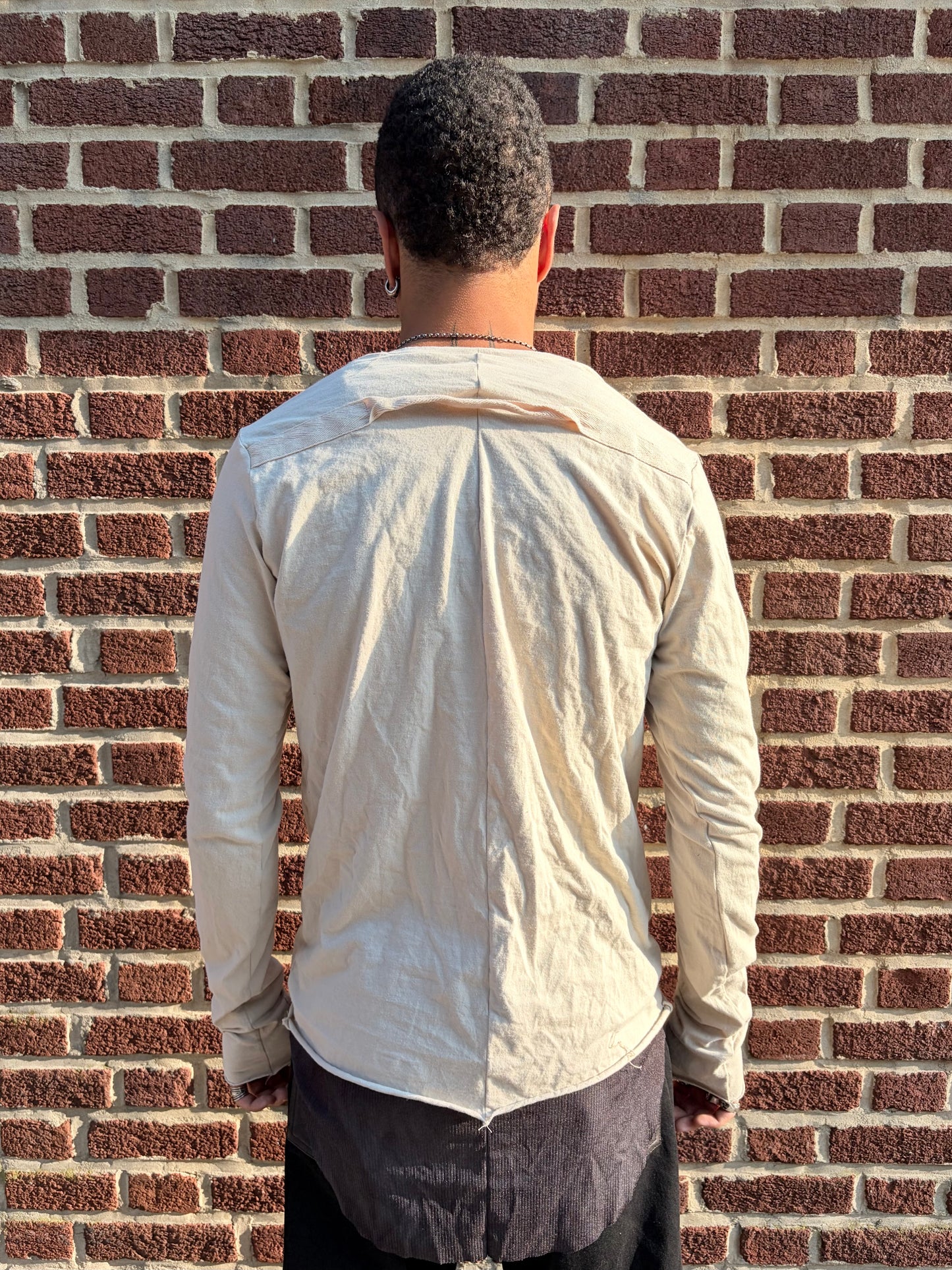 ZBT JAMAICA ||BACK STRAP PRIMORDIAL LONG SLEEVE || ECRU COTTON