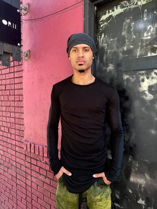 ZBT JAMAICA || .5 PRIMORDIAL LONG SLEEVE || BLACK ON BLACK