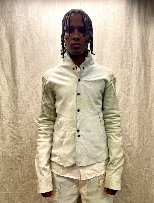 FW24 || PROTOLOGICAL ARCHETYPE MOONSTAR SHIRT JACKET || WHITE