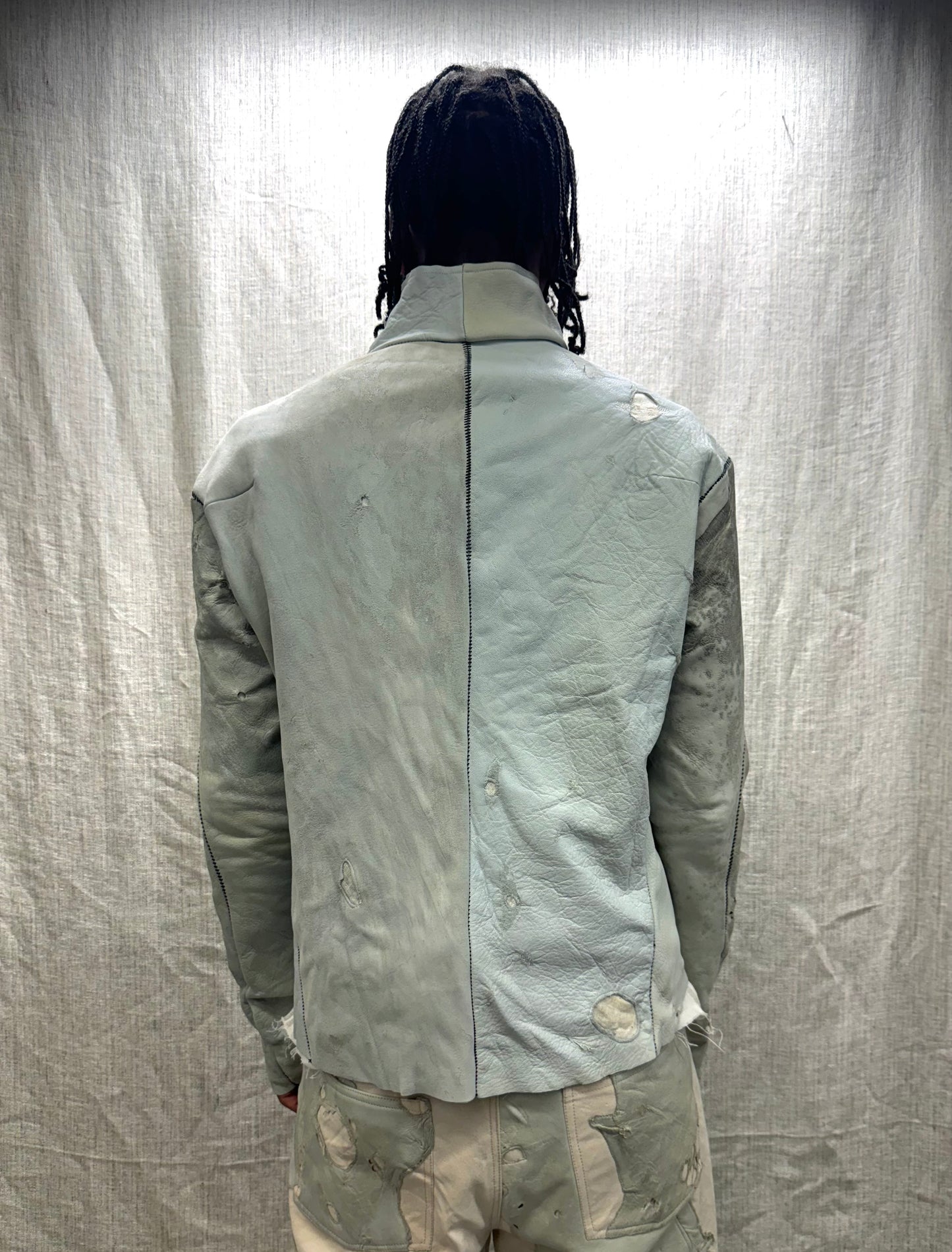 FW24 || PROTOLOGICAL ARCHETYPE MOONSTAR SHIRT JACKET || WHITE