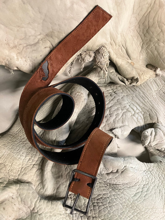 FW25 || KNG 13 - 1.5" BELT ||  BROWN HORSEHIDE