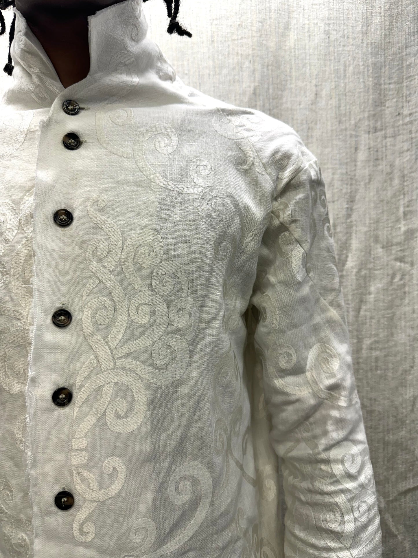 FW24 || PROTOLOGICAL ARCHETYPE EMBROIDERED SHIRT || WHITE