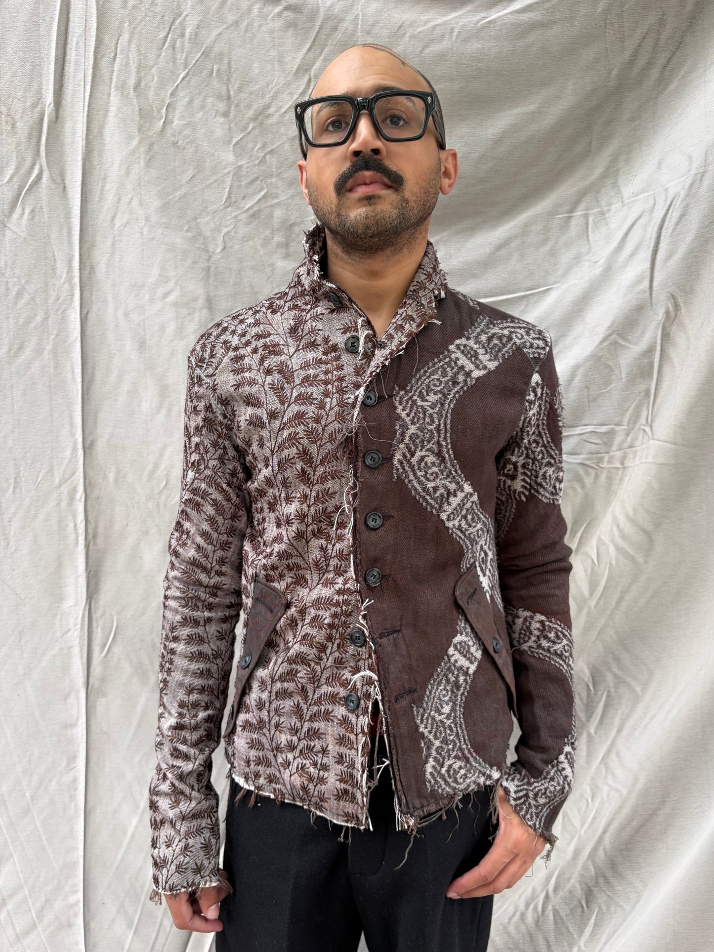 FW26 || PROTOLOGICAL ARCHETYPE .5 SHIRT JACKET || BESTICKTES LEINEN