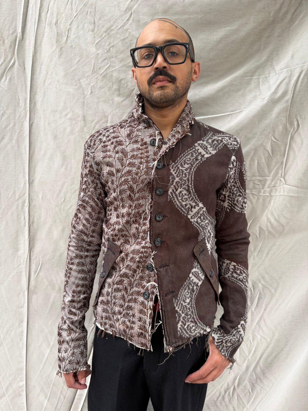FW26 || PROTOLOGICAL ARCHETYPE .5 SHIRT JACKET || BESTICKTES LEINEN