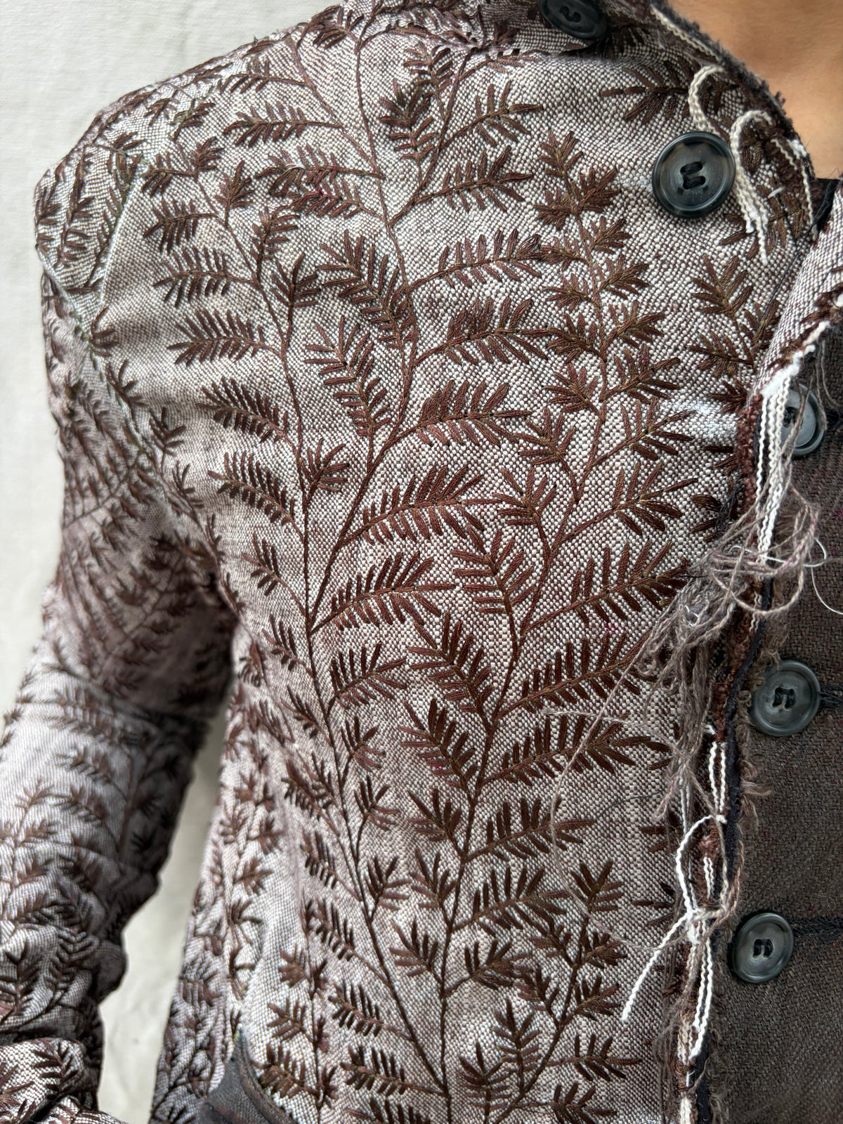 FW26 || PROTOLOGICAL ARCHETYPE .5 SHIRT JACKET || BESTICKTES LEINEN