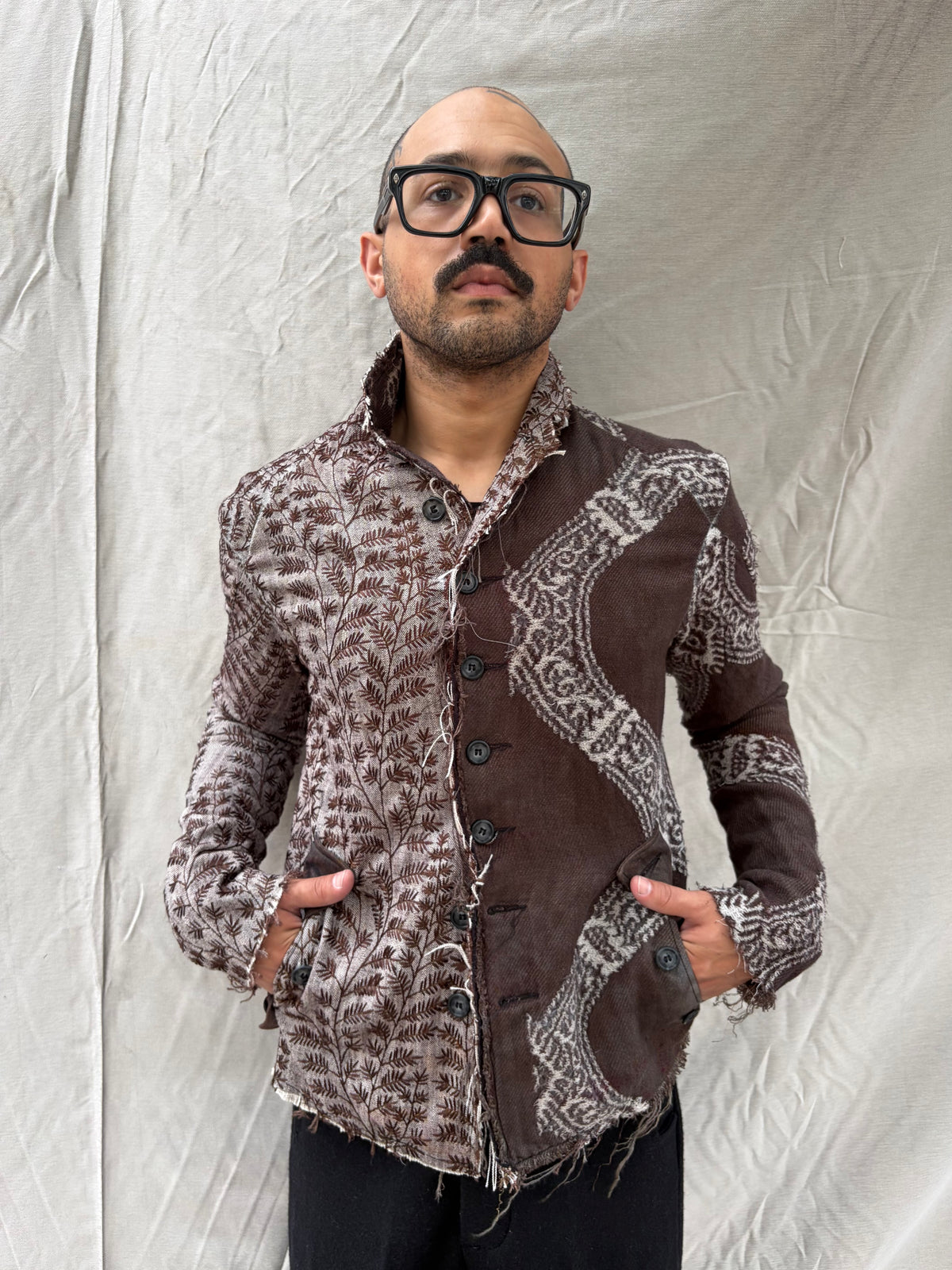 FW26 || PROTOLOGICAL ARCHETYPE .5 SHIRT JACKET || BESTICKTES LEINEN
