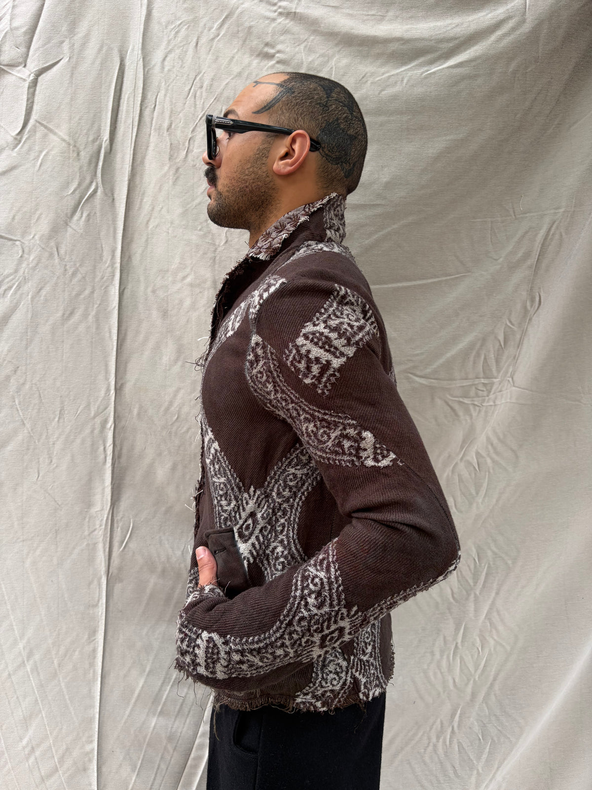FW26 || PROTOLOGICAL ARCHETYPE .5 SHIRT JACKET || BESTICKTES LEINEN
