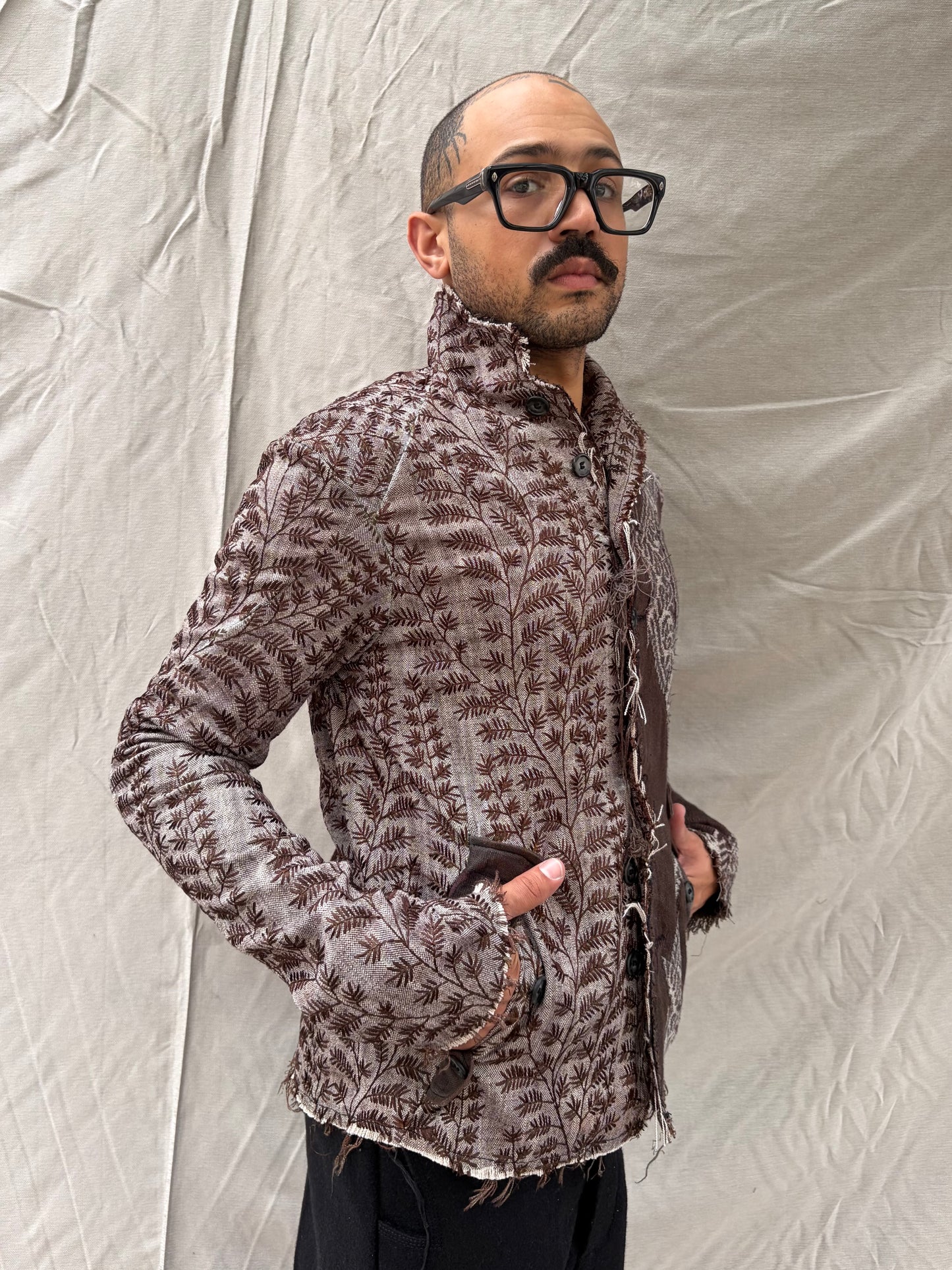 FW26 || PROTOLOGICAL ARCHETYPE .5 SHIRT JACKET || BESTICKTES LEINEN