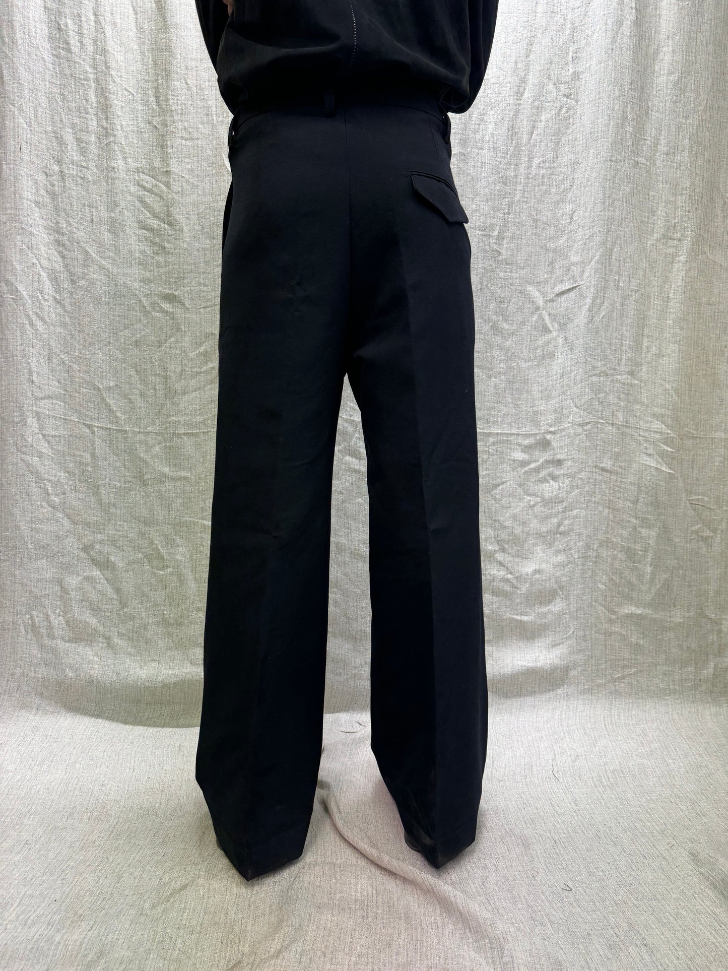 FW24 || EXPANDED GODDE PANTS || BLACK WOOL