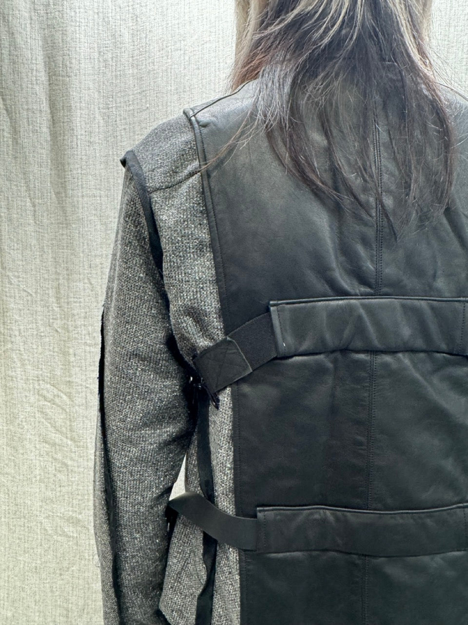 FW24 || TACTICAL VEST || BLACK LEATHER