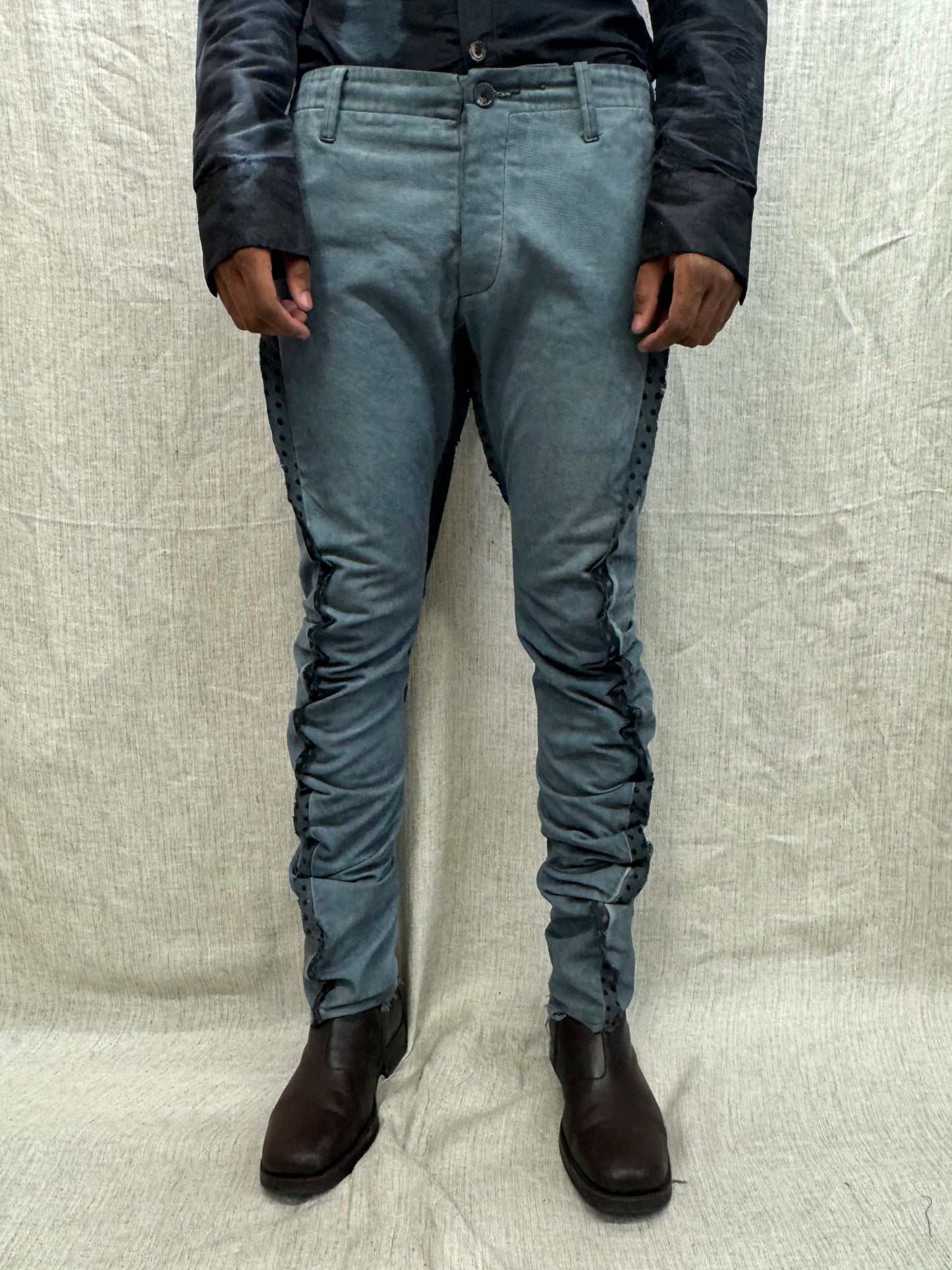 FW24 || SILK SEAMED DNA PANTS || OD GREY