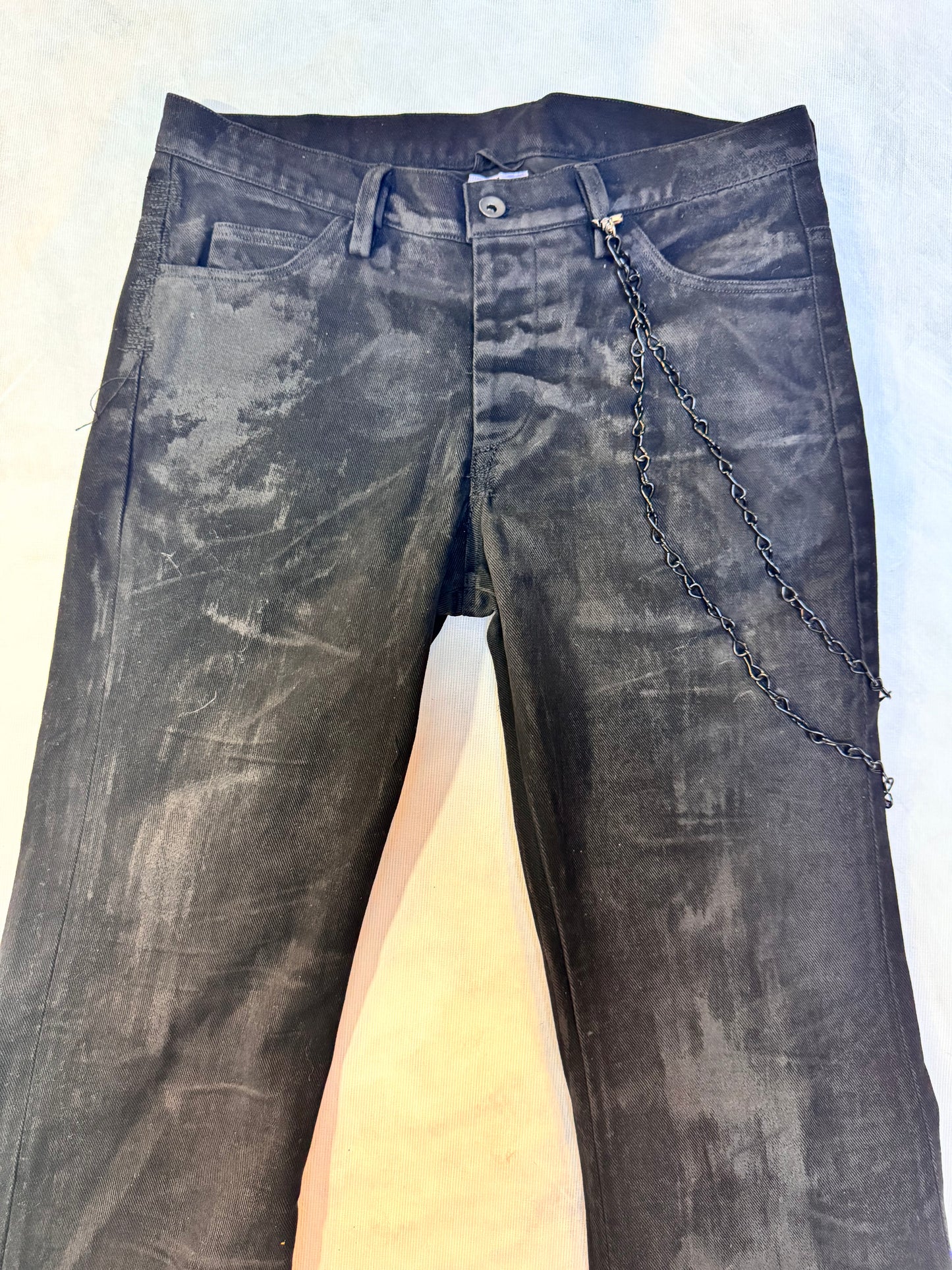FW25 ||  BOOT CUT FLARED  JEANS || BLACK - CHARCOAL COATED