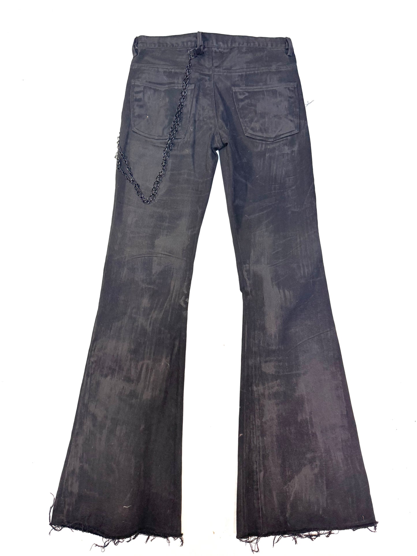 FW25 ||  BOOT CUT FLARED  JEANS || BLACK - CHARCOAL COATED