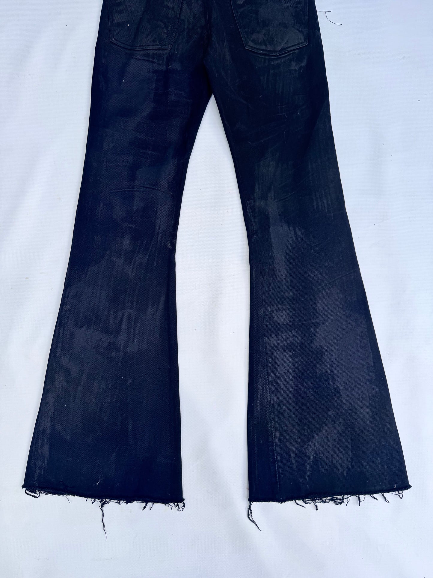 FW25 ||  BOOT CUT FLARED  JEANS || BLACK - CHARCOAL COATED