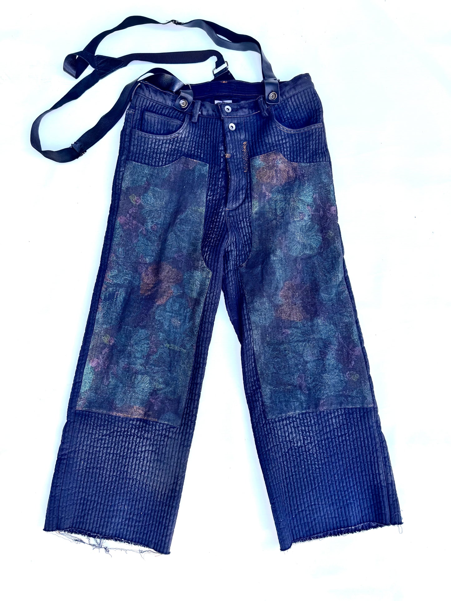 FW25 ||CROPPED SUSPENDERED GODDE JEANS || TRIPLE PLY INSULATED COTTON