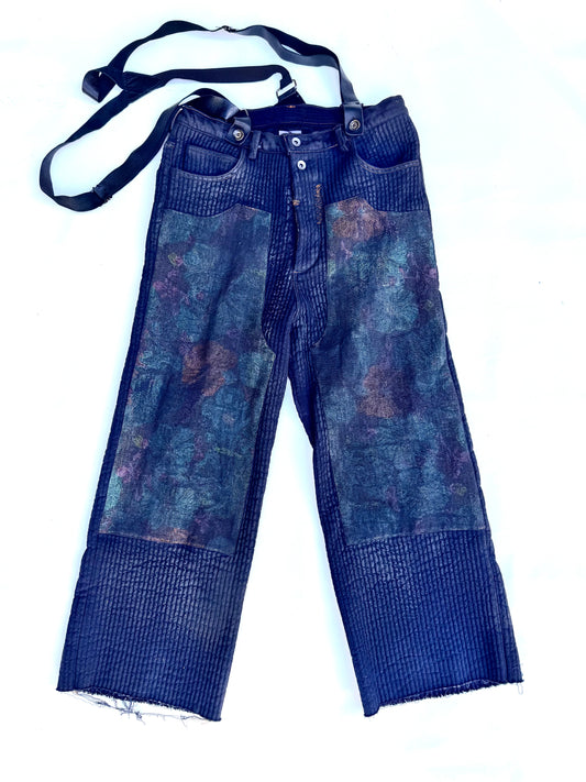 FW25 ||CROPPED SUSPENDERED GODDE JEANS || TRIPLE PLY INSULATED COTTON