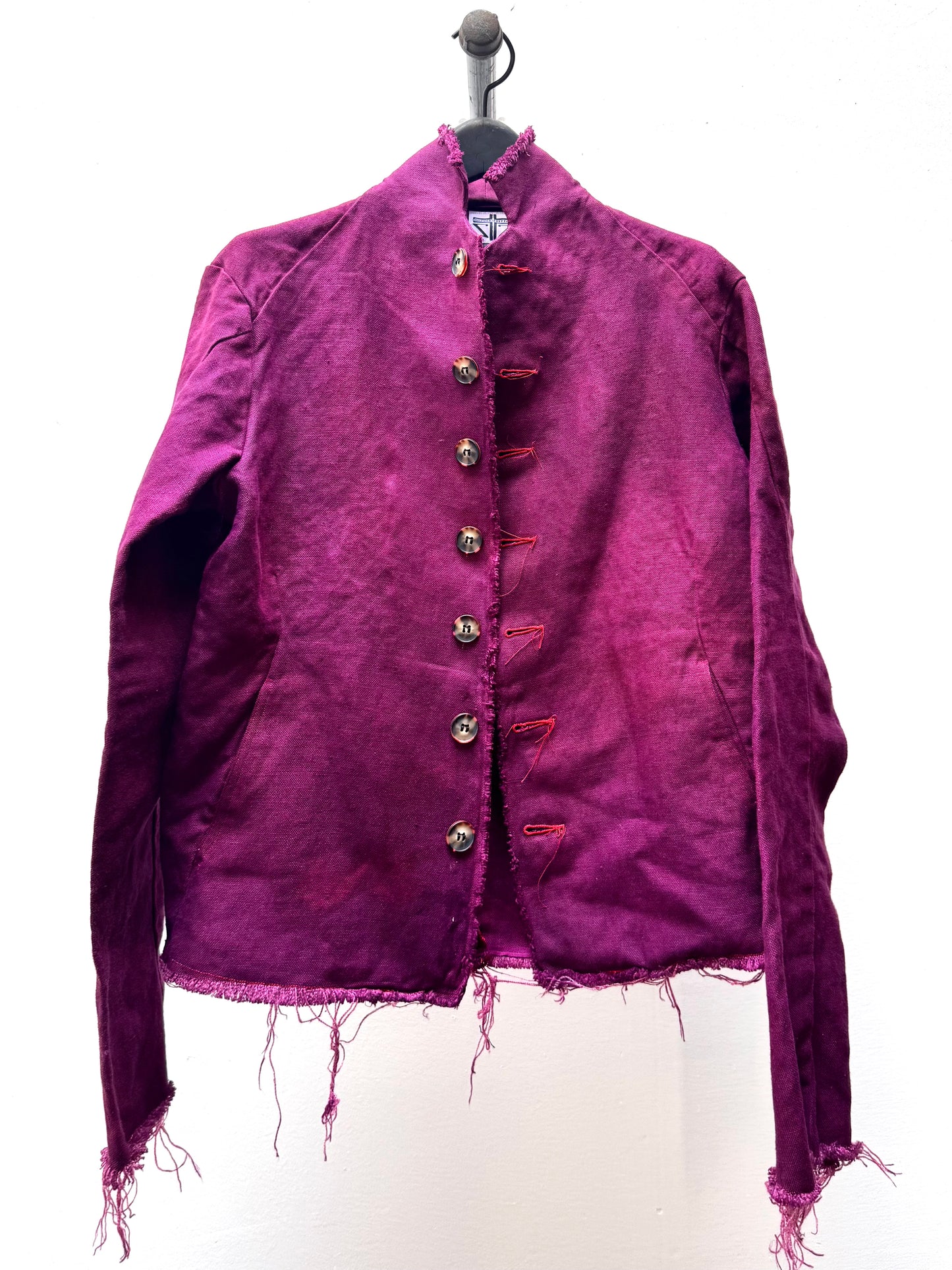FW25 || PROTOLOGICAL ARCHETYPE SHIRT JACKET || MAROON - LINEN