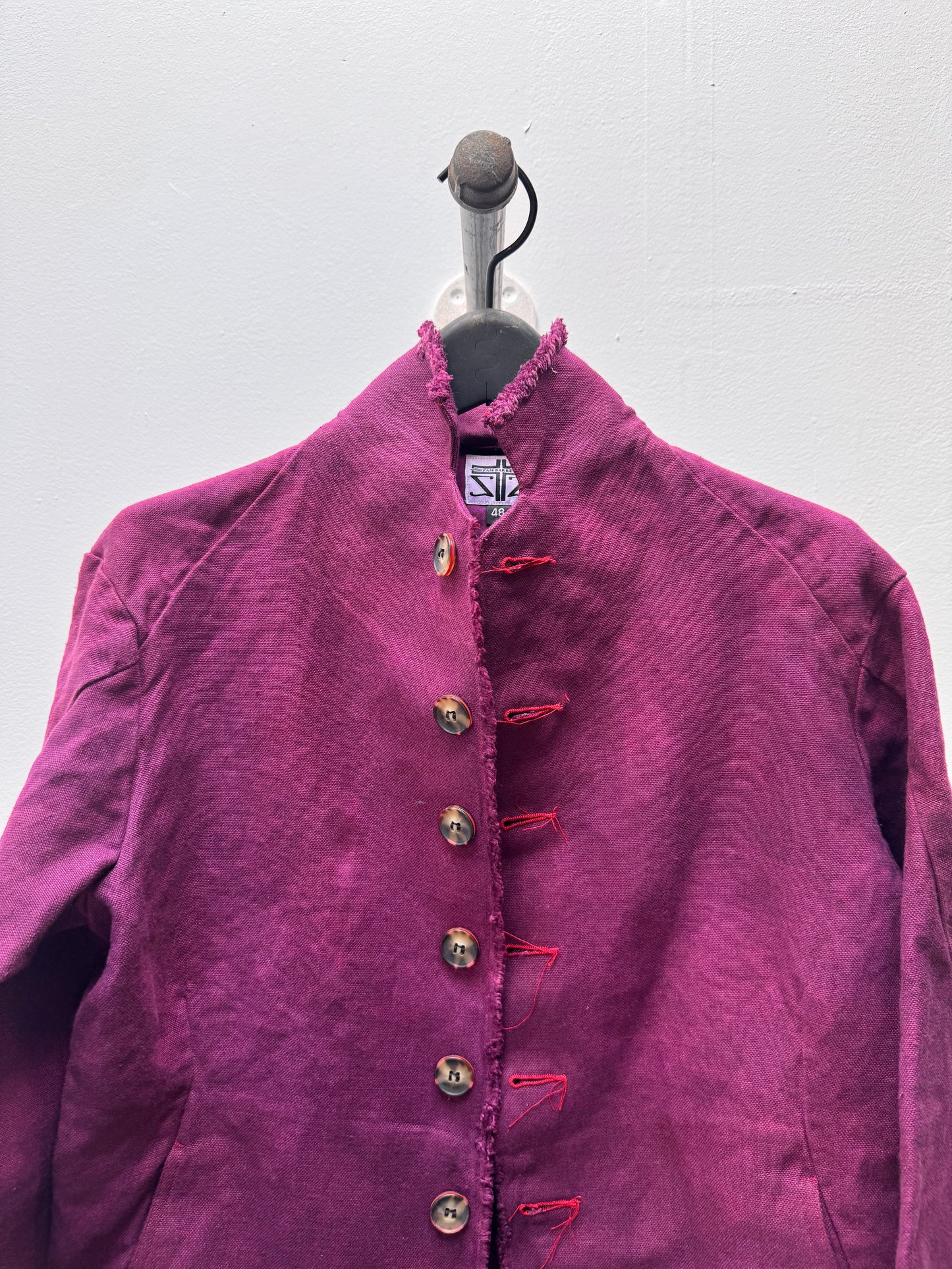 FW25 || PROTOLOGICAL ARCHETYPE SHIRT JACKET || MAROON - LINEN