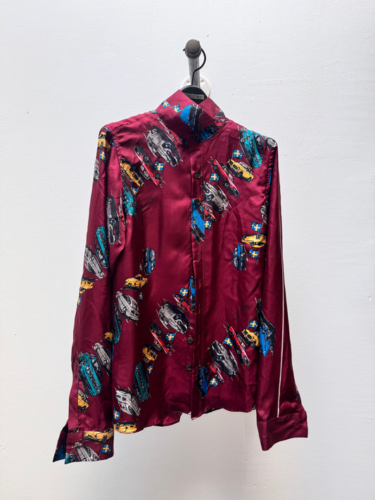 FW25 || CLASSIC FIT SILK SHIRT || 100% SILK CAR PRINT