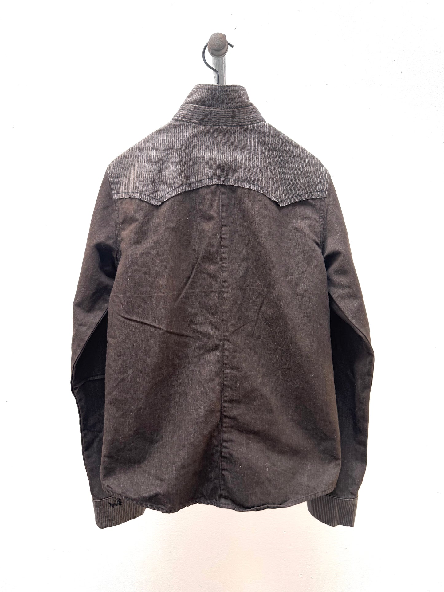 FW25 || WESTERN SHIRT || BROWN WASHED COTTON DENIM