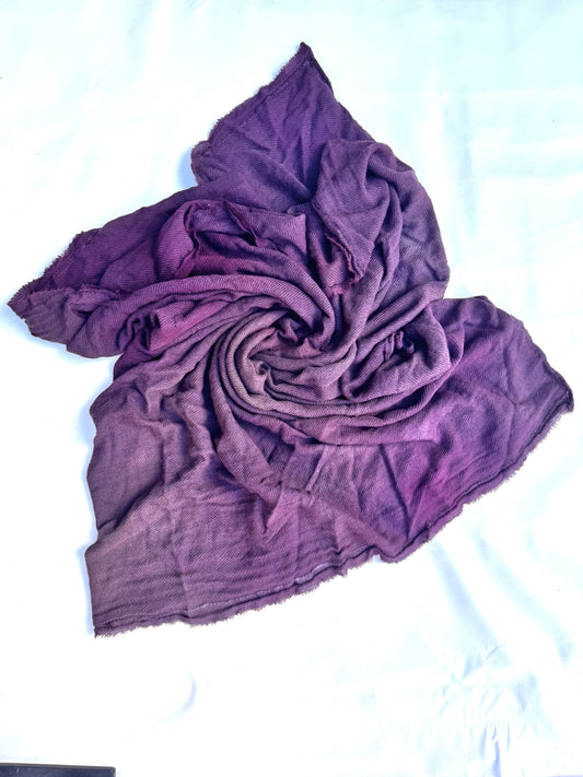 FW25 || LARGE BOILED WOOL STOLE || BLACKENED BRICK