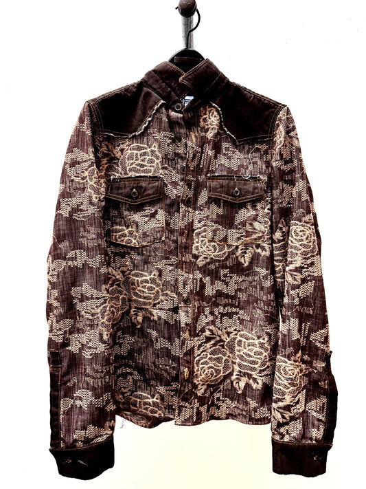 FW25 || WESTERN SHIRT || EMBROIDERED COTTON DENIM