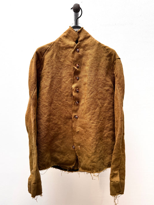 FW25 || PROTOLOGICAL ARCHETYPE SHIRT || RUST HEAVY LINEN