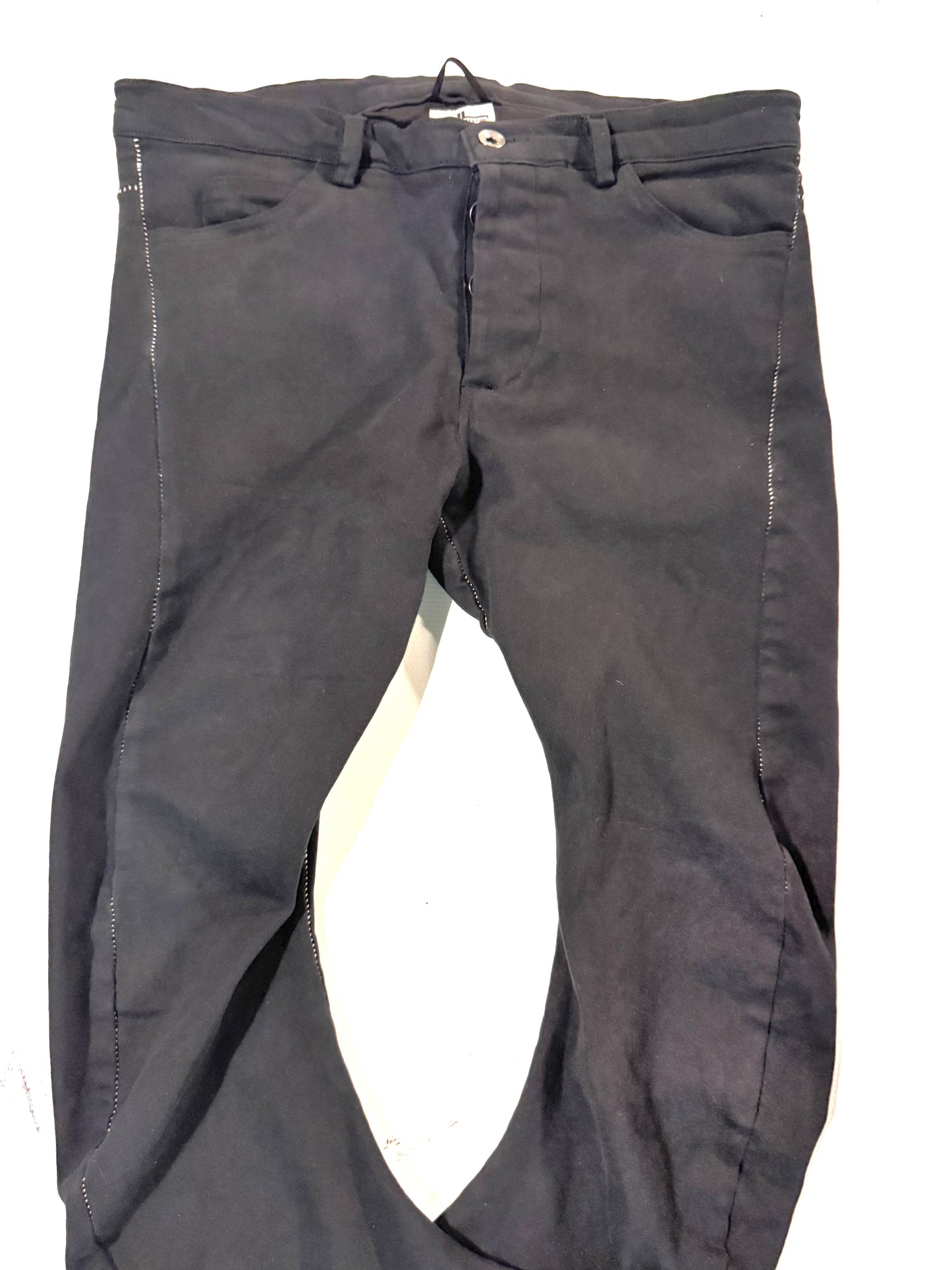 FW25 ||  BOOT CUT OVERLOCKED  DNA JEANS ||BLACK - OVERDYED