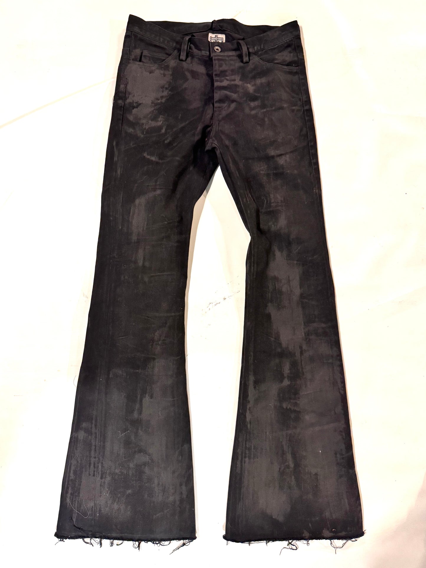 FW25 ||  BOOT CUT FLARED  JEANS || BLACK - CHARCOAL COATED