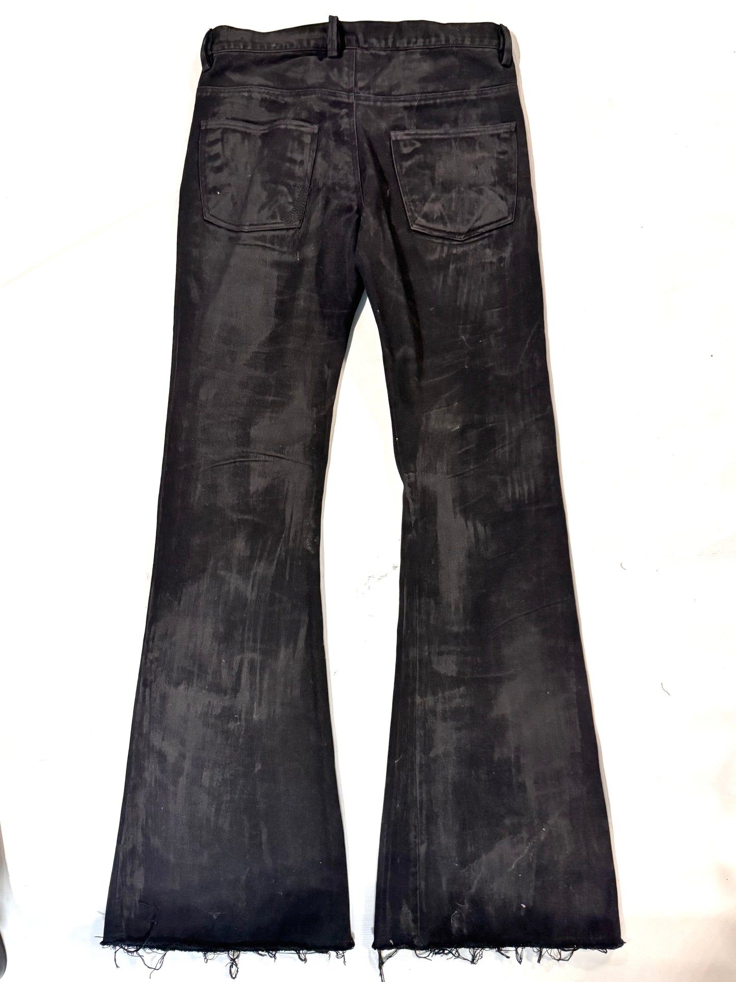 FW25 ||  BOOT CUT FLARED  JEANS || BLACK - CHARCOAL COATED