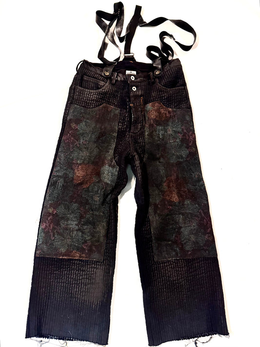 FW25 ||CROPPED SUSPENDERED GODDE JEANS || TRIPLE PLY INSULATED COTTON