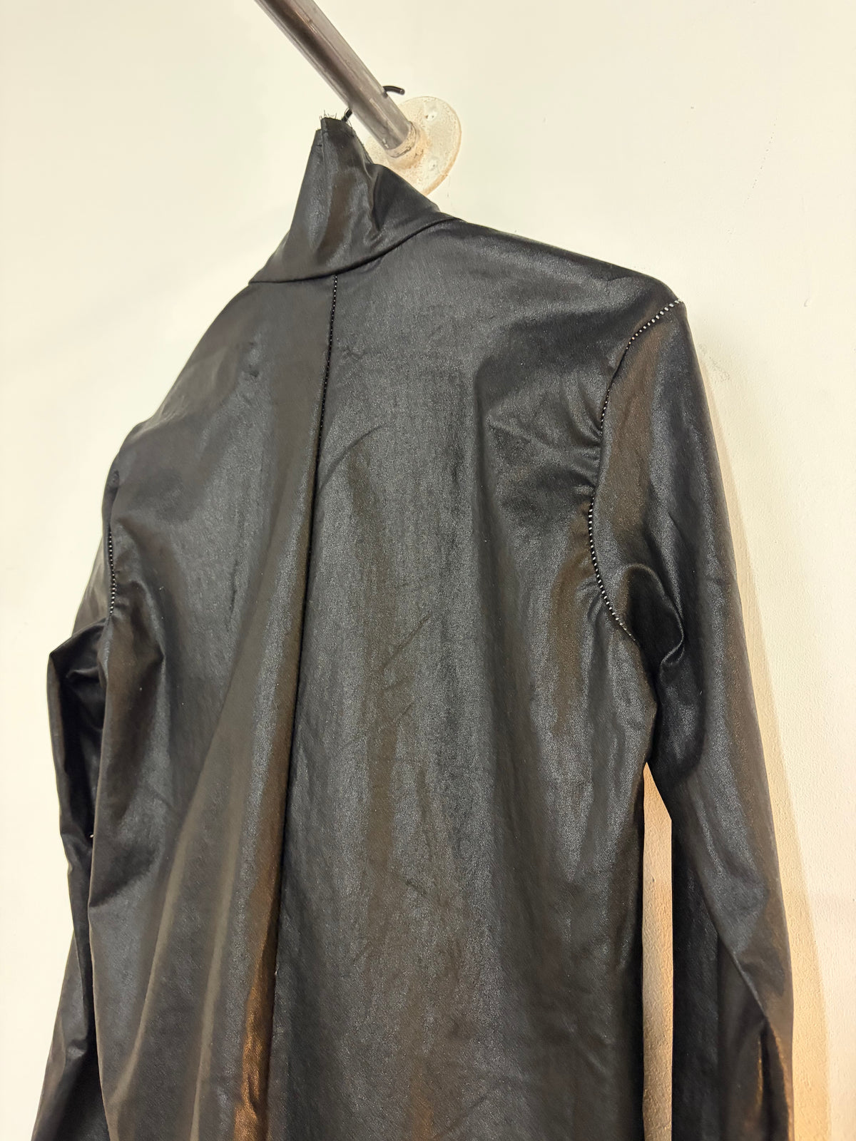 FW26  ||  TYPE III HIGH NECK JACKET|| WOOL+ COTTON BENGALINE|| BLACK