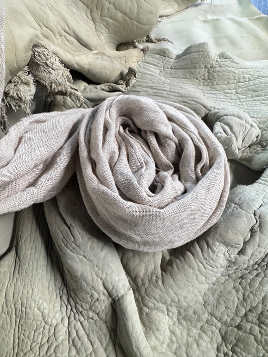 FW25 || CLASSIC LONG SLIM SCARF || LINEN - ECRU