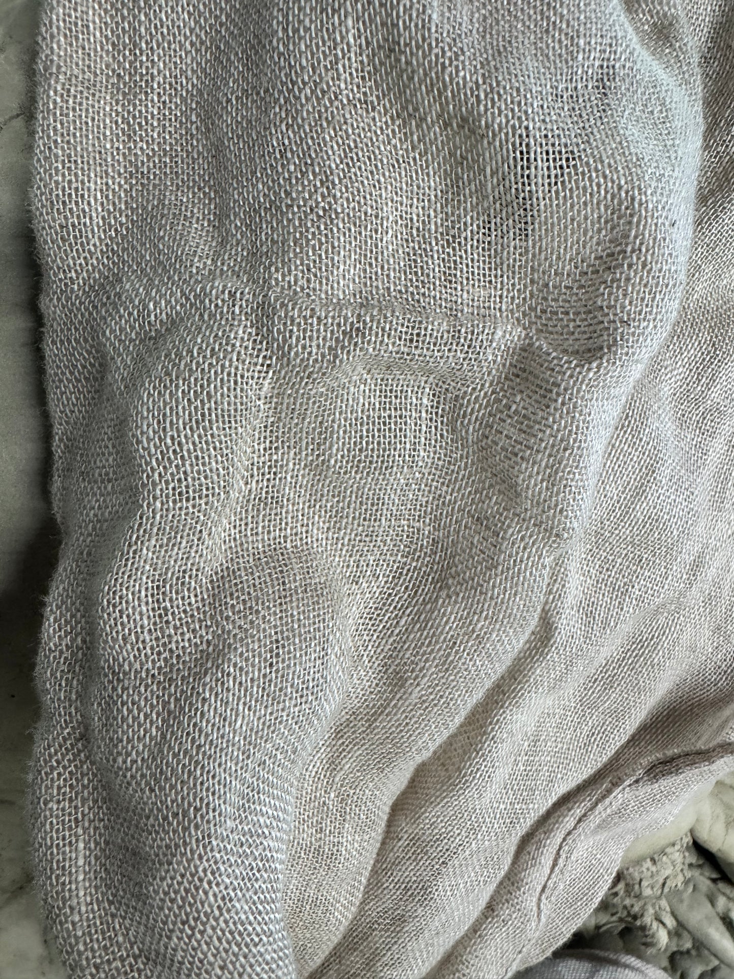 FW25 || CLASSIC LONG SLIM SCARF || LINEN - ECRU