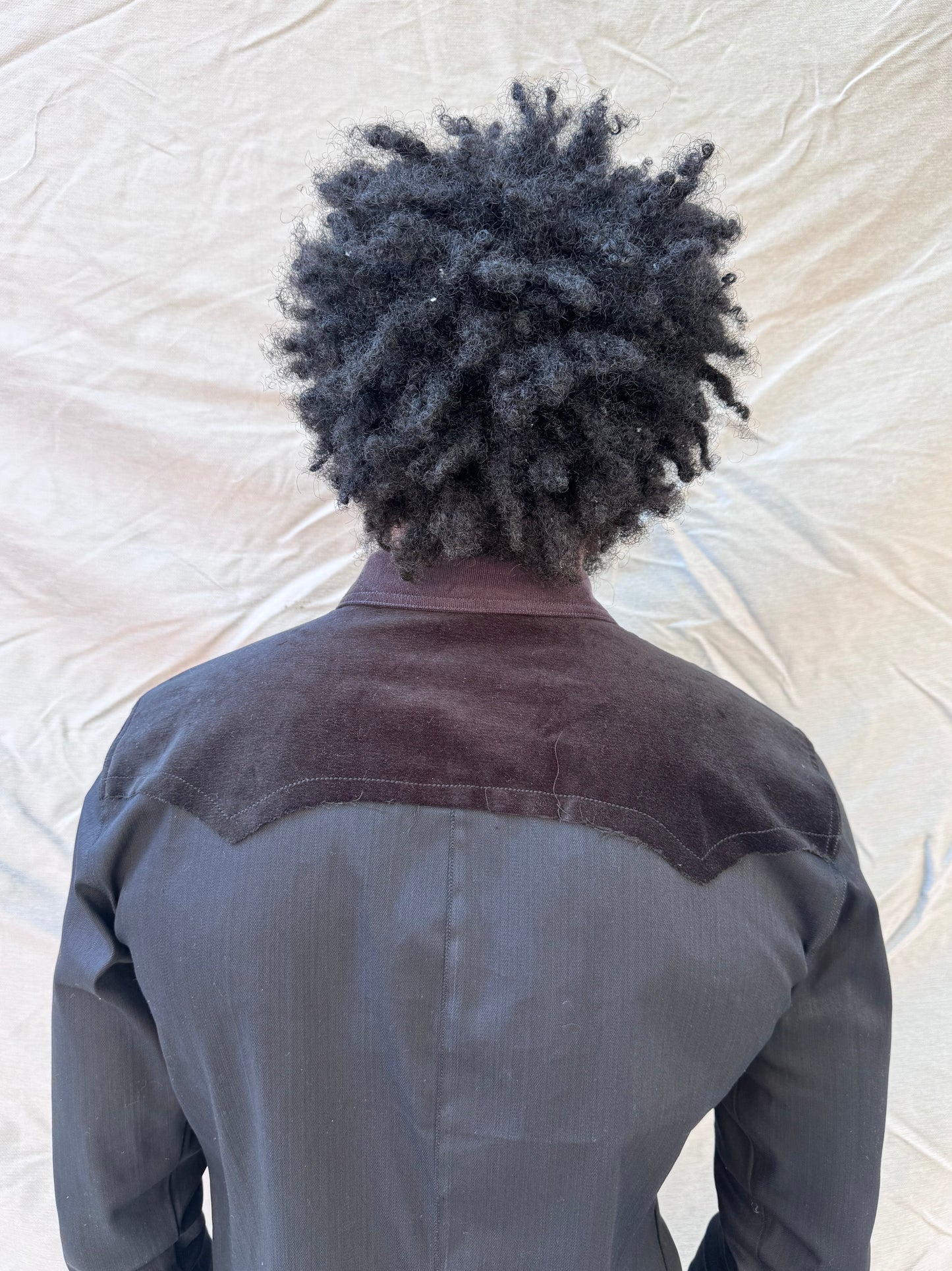 FW25 || WESTERN SHIRT || BLACK || MIXED COTTON