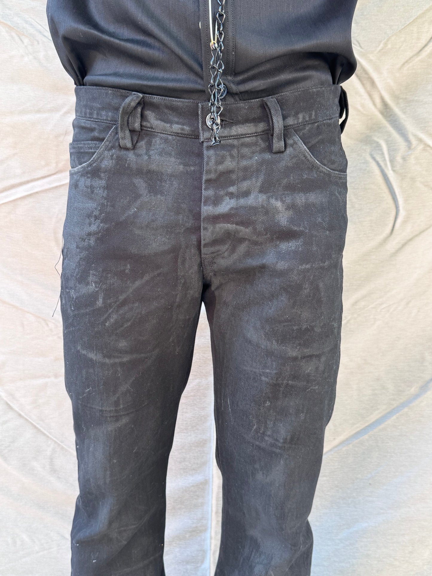 FW25 ||  BOOT CUT FLARED  JEANS || BLACK - CHARCOAL COATED