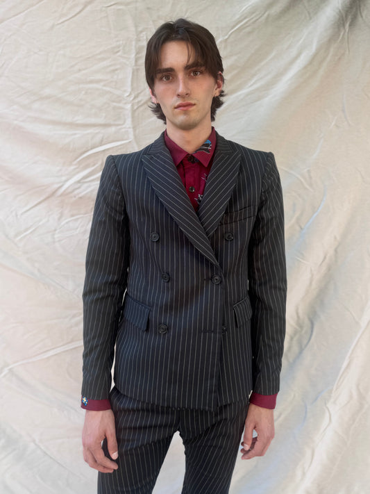FW25 || DOUBLE BREAST PINSTRIPE BLAZER || SUIT JACKET|| WOOL