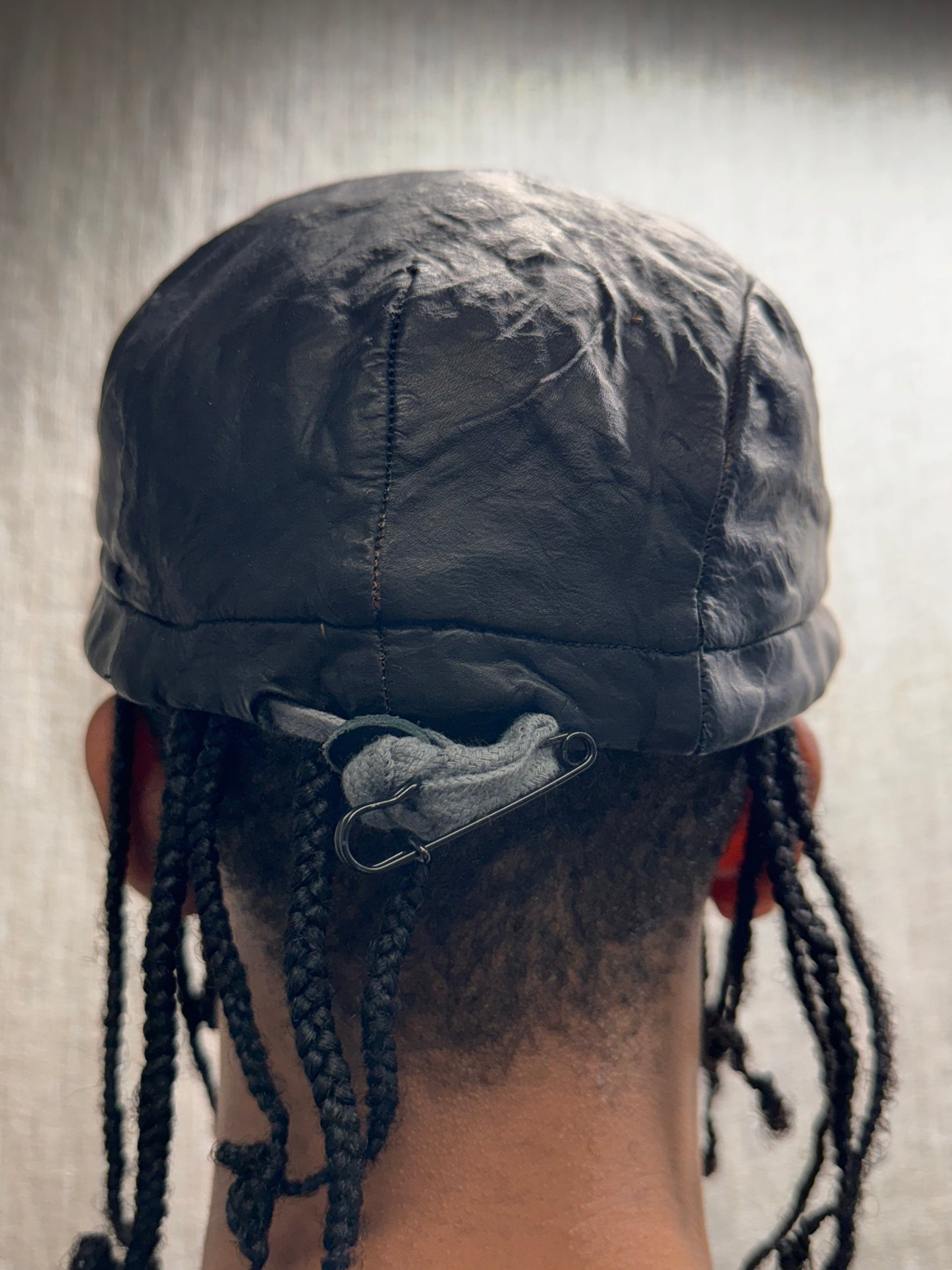 FW24 || EXTENDED BILL HAT || BLACK LEATHER