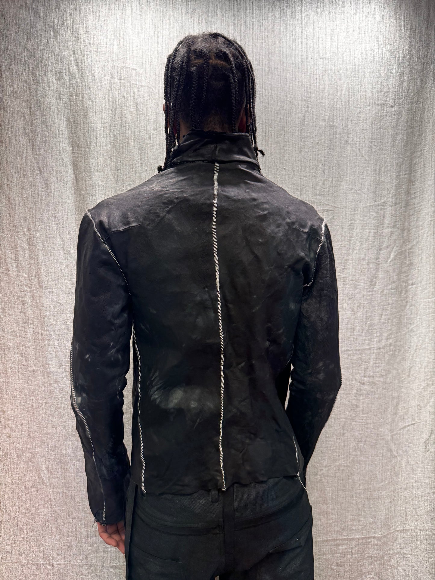 FW24 || PROTOLOGICAL ARCHETYPE MOONSTAR SHIRT JACKET || BLACK