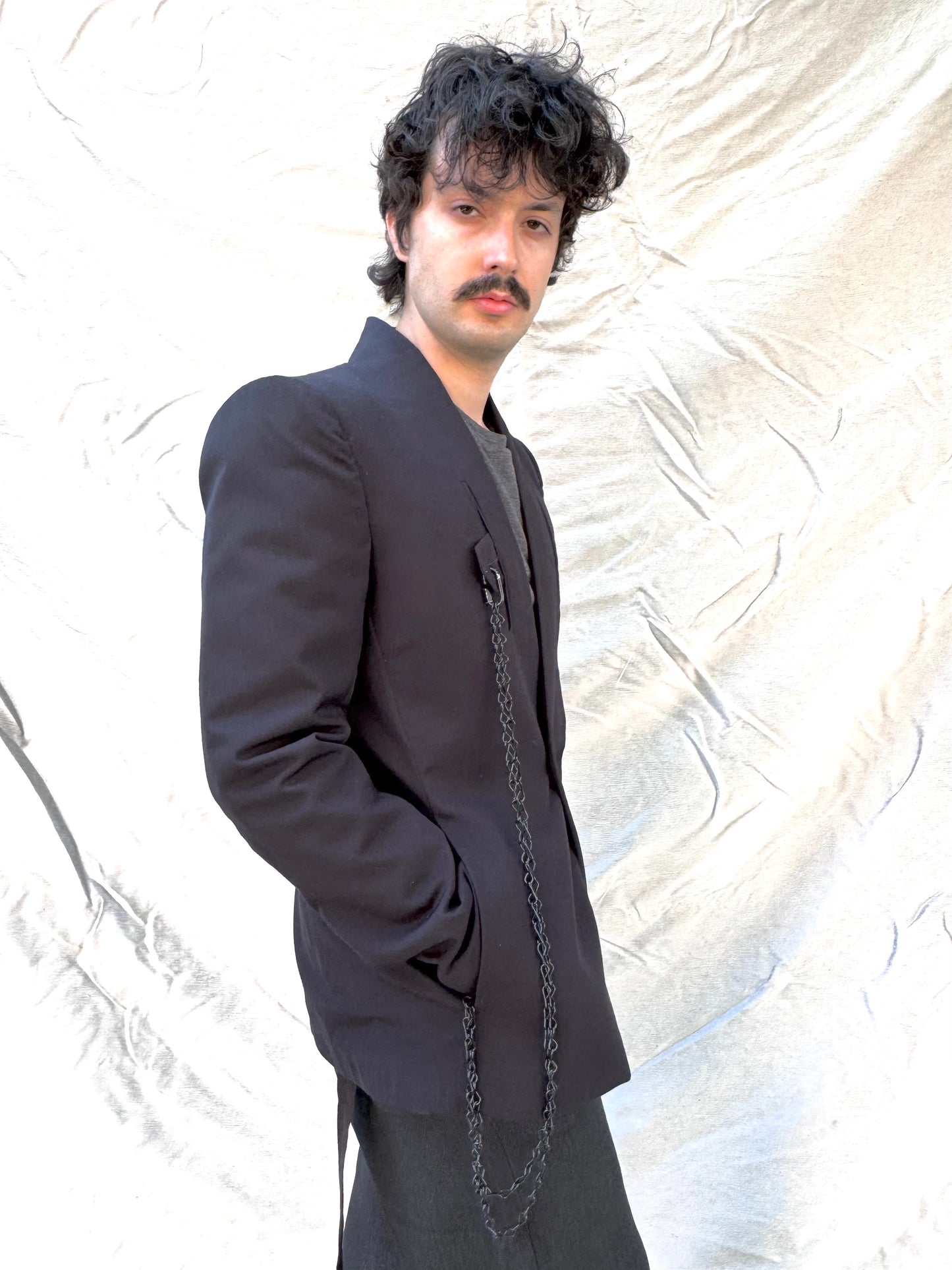 FW25 || SHAWL COLLAR ZAGODA 4 POCKET BLAZER || BLACK WOOL