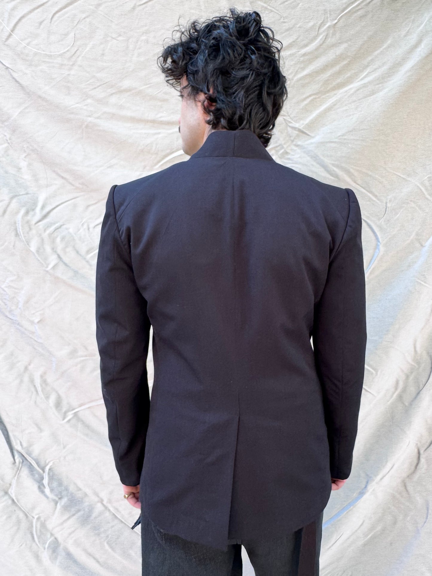 FW25 || SHAWL COLLAR ZAGODA 4 POCKET BLAZER || BLACK WOOL