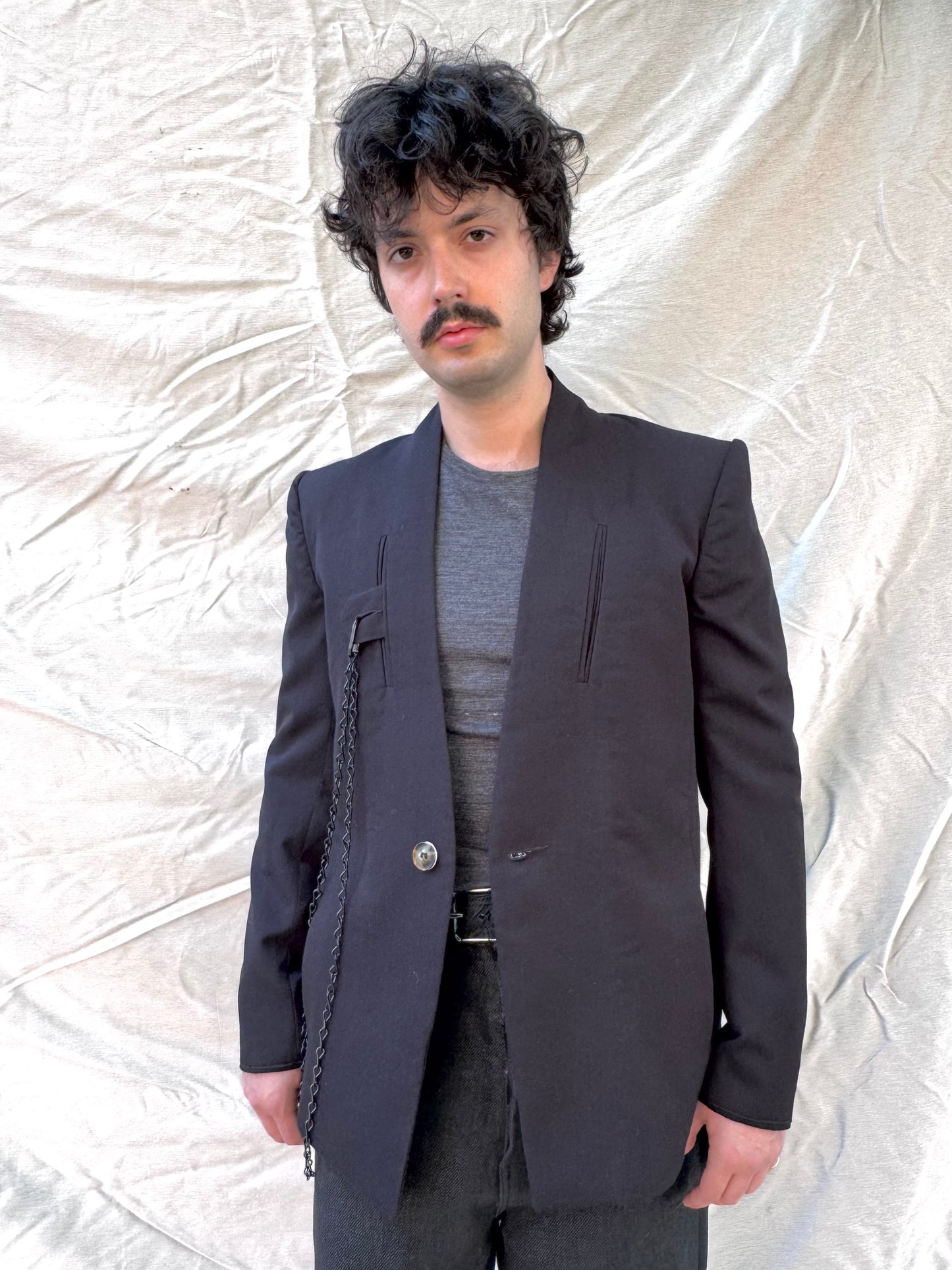 FW25 || SHAWL COLLAR ZAGODA 4 POCKET BLAZER || BLACK WOOL