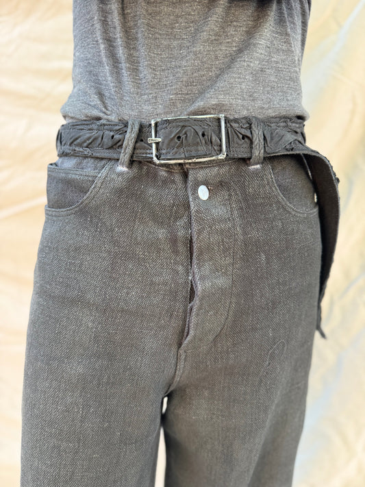 FW25 ||1.25 KNG BUCKLE BELT - HAND MOLDED SILK CALF