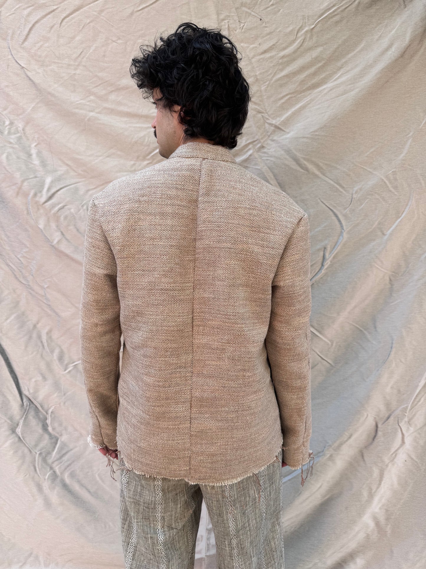 FW25 || FAULTED SHOULDER WORK SHIRT|| COTTON LINEN || ECRU