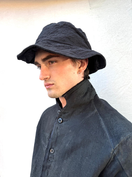 FW25 ||BOILED COTTON BUCKET HAT || OD BLACK