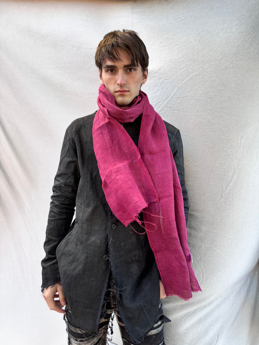 FW25 || CLASSIC LONG SLIM SCARF || LINEN - RED